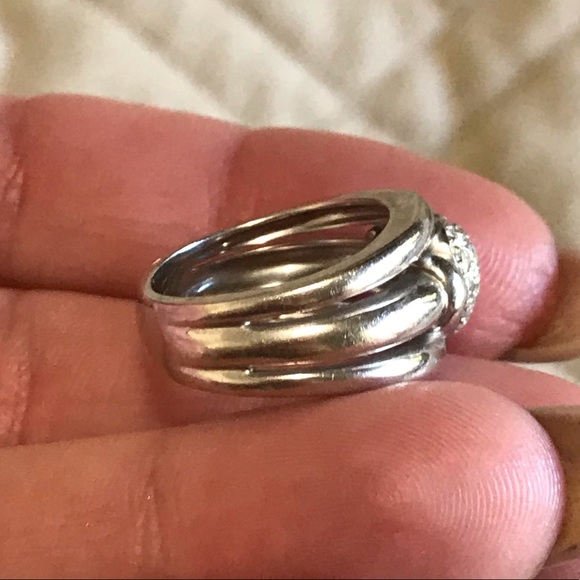 18k white gold and diamond ring - Picture 4 of 8